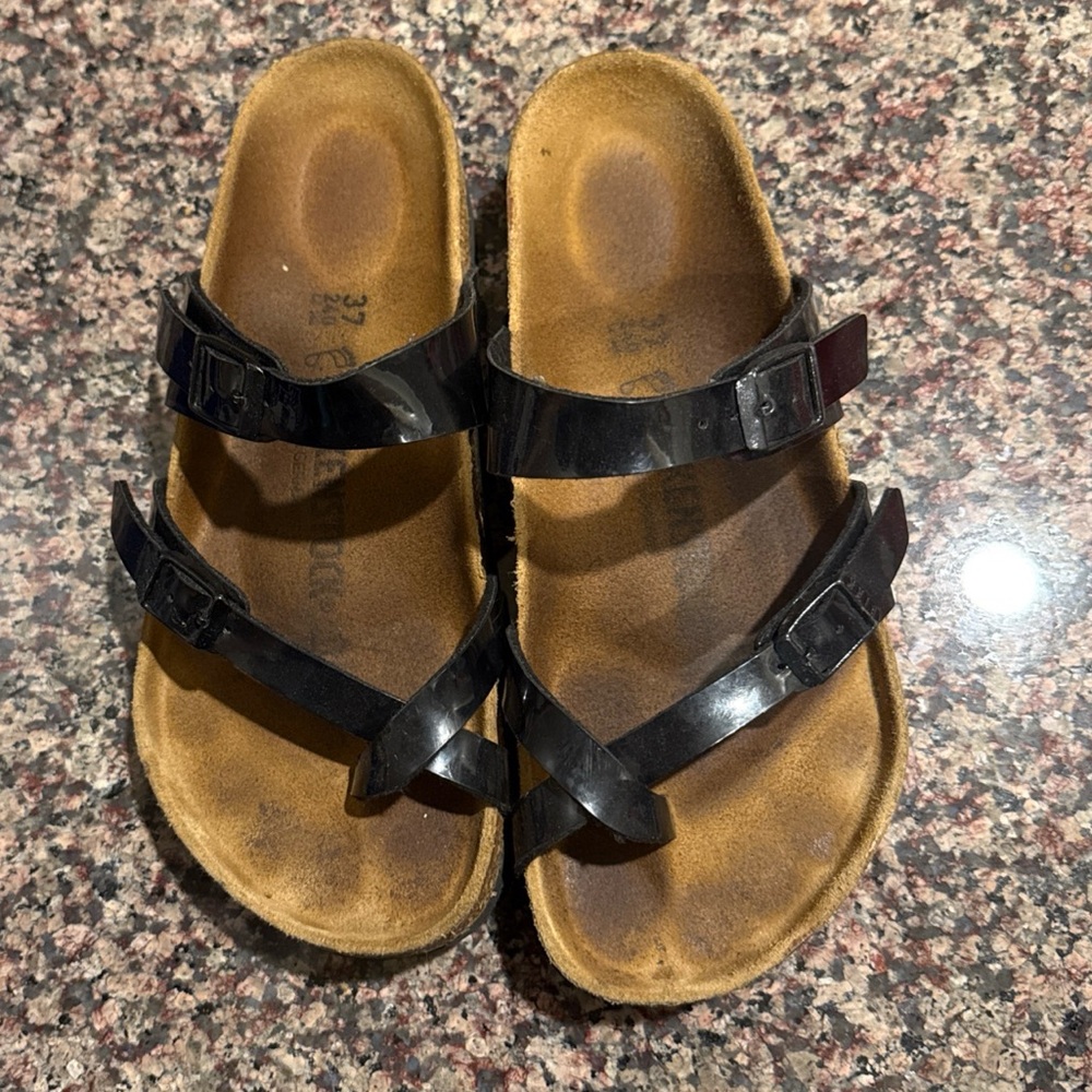 Birkenstock Black and Brown Women's Sandals